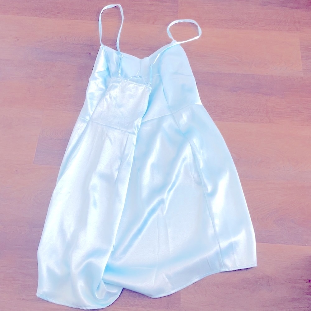Wild fable blue satin Cocktail slip mini dress New